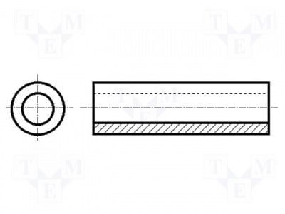 Дистанционна втулка FIX-3-10 Дистанционна втулка; цилиндрична; полиамид; Дълж.на дист:10mm